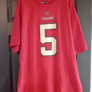 Tampa Bay Buccaneers Josh Freeman #5 Tee Shirt Jersey NFL Team Apparel 2xl  XXL